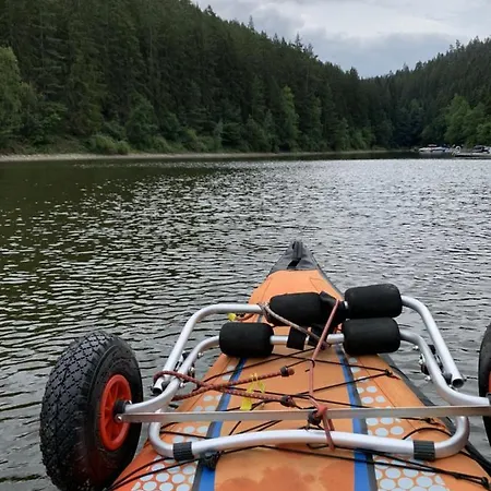 Ferienhütte Zeltplatz Hopfenmühle Thüringen Für 4 Personen Stausee Hohenwarte