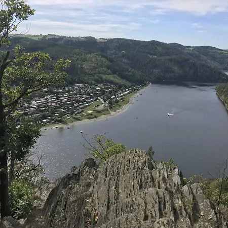 Ferienhütte Zeltplatz Hopfenmühle Thüringen Für 4 Personen Stausee Hohenwarte Ferienhaus